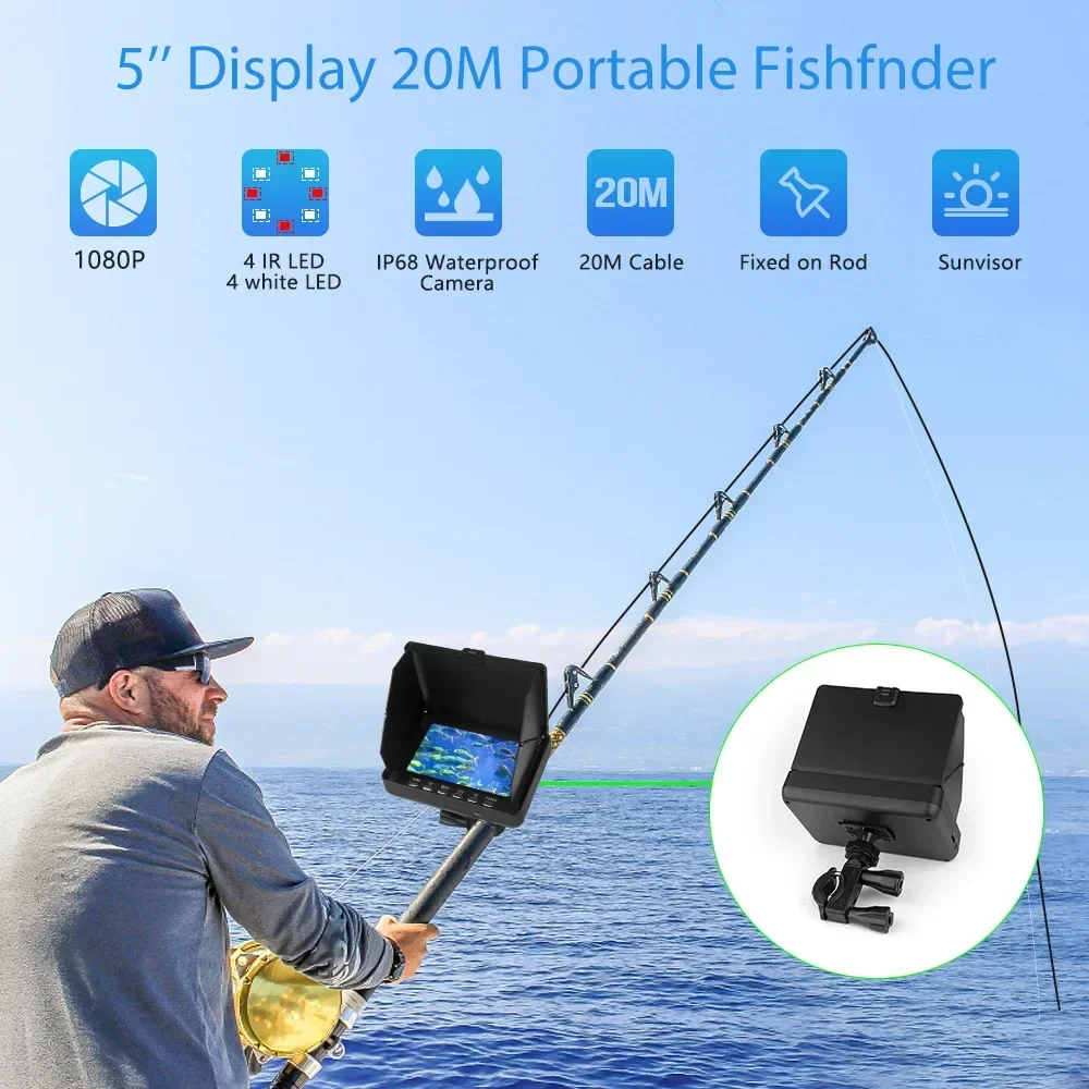 Localizador de peixes 5.0 Pole - Fishing Camera avaliação e preço